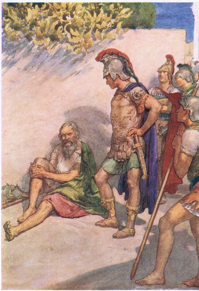 アレクサンドルとディオゲネス、1920年代にTC＆EC Jack Ltdが発行したPlutarch Livesから 作： William Rainey
